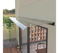 Auvent de porte d'extérieur - Housse de pluie et de fenêtre en polycarbonate - Abri de jardin pour protection contre la neige et le vent (50 x 170 cm) - Résistant aux intempéries - Installation facile