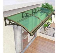 Auvent de porte d'extérieur imperméable avec protection UV et neige, housse en polycarbonate et support en aluminium, abri de pluie pour terrasse, jardin et fenêtres