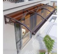 Auvent de porte d'extérieur imperméable, protection UV, installation facile, 61 x 119,4 cm, parfait pour porte, porche, terrasse, auvent résistant aux intempéries, abri durable