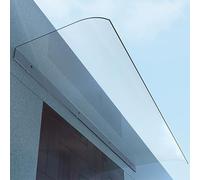 Auvent de porte d'extérieur invisible en polycarbonate transparent - Protection contre la pluie et la neige - 40 x 60 cm - Housse élégante pour les entrées