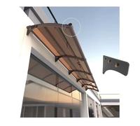 Auvent de porte d'extérieur pour protection contre la pluie et le soleil, base en acier carbone durable avec grand évier, idéal pour les terrasses et les entrées