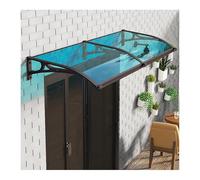 Auvent de porte d'extérieur résistant au vent pour fenêtres - Élégant design de gouttière - Parfait pour balcon, terrasse, jardin - 60 x 150 cm