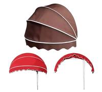 Auvent de Porte dôme Pliable en Toile, Protection Contre la Pluie, Pare-Soleil hémisphérique, pour Zones résidentielles ou extérieures (café, 100 cm)