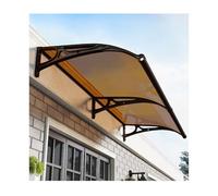 Auvent de porte élégant en aluminium résistant aux intempéries en polycarbonate pour porte d'entrée et balcon, résistant à la pluie et à la neige, comprend un support de montage incurvé pour une