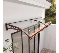 Auvent de porte élégant et moderne avec support en aluminium - Abri en polycarbonate durable pour la protection contre la pluie et la neige, parfait pour la mise à niveau extérieure de la maison