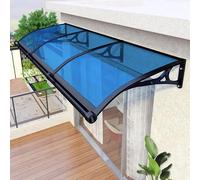 Auvent de porte élégant - Polycarbonate et aluminium protection contre le soleil, la pluie/la neige pour porche, fenêtre, toit, terrasse et jardin - Couverture d'entrée extérieure moderne