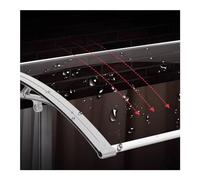Auvent de porte en alliage d'aluminium - 80 x 2 cm - LSF 50+ - En métal robuste - Durable - Protection contre les intempéries