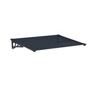 Vente-unique - Auvent de Porte en Aluminium 120 x 90 cm incliné Noir Kepler