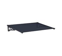 Auvent de porte en aluminium 120 x 90 cm incliné noir KEPLER
