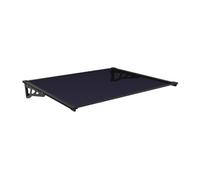 Auvent de porte en aluminium 150 x 90 cm incliné noir KEPLER