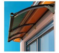 Auvent de Porte en Aluminium, 65 x 80 cm, Couverture en Polycarbonate pour entrée Principale, Protection extérieure pour fenêtres et Portes, résistant aux intempéries, Installation Facile