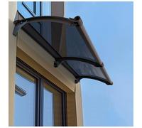 Auvent de porte en aluminium avec blocage des UV à 99,99 % en polycarbonate transparent - Protection contre les intempéries - Pour terrasse - 65 x 210 cm