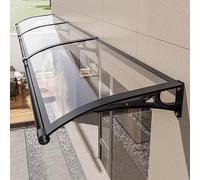 Auvent de porte en aluminium - Housse de pluie et pare-soleil d'extérieur en polycarbonate pour protection contre les intempéries, abri de véranda élégant et bouclier d'entrée