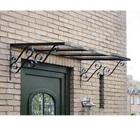 Auvent de porte en aluminium L140 x l80 cm incliné AMBAN
