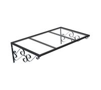 Auvent de porte en aluminium L140 x l80 cm incliné AMBAN