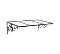 Auvent de porte en aluminium L150 x l80 cm incliné AMBAN
