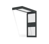 Auvent de porte en aluminium Sophia 1,6m avec paroi latérale Palram - Canopia anthracite