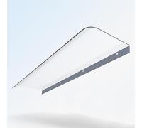 Auvent de porte en polycarbonate - 40 x 120 cm - Tente incurvée résistante aux intempéries - Housse de fenêtre invisible pour protection contre la pluie et la neige - Design silencieux