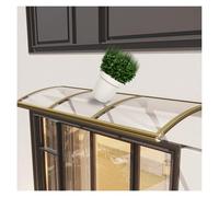 Auvent de Porte en Polycarbonate, auvent de Toit arqué pour Porte d'entrée, Protection extérieure avec Panneau latéral - Protection Durable Contre Les intempéries, Design élégant 65 x 280 cm