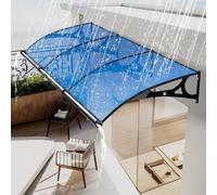 Auvent de porte en polycarbonate - Auvent résistant aux intempéries pour entrées et fenêtres - Paris en aluminium robuste - Installation simple - Protection contre la pluie et la neige
