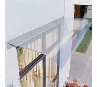 Auvent de porte en polycarbonate durable - Auvent de protection contre les UV et la pluie pour porte d'entrée, housse de véranda résistante aux intempéries avec ensemble complet de matériel