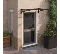 vidaXL Auvent de porte 153700 – Marquise résistante aux intempéries, polycarbonate 239x90 cm Noir