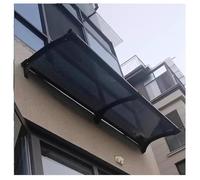 Auvent de porte en polycarbonate - Protection contre les UV et la pluie - Support argenté - Protection contre la lumière du soleil et la neige - 150 x 330 cm