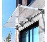Auvent de porte en polycarbonate - Protection UV contre la pluie et la neige - 80 x 200 cm - Abri de fenêtre - Protection extérieure A01
