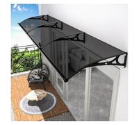 Auvent de porte en polycarbonate - Protection UV et blocage de la lumière du soleil - 60 x 110 cm - Durable - Avec réservoir d'eau - Design élégant et fonctionnel