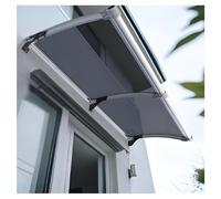 Auvent de porte en polycarbonate résistant aux intempéries - 150 x 200 cm - Abri de porte d'entrée, de terrasse, pare-soleil et protection contre la pluie pour entrées et terrasses