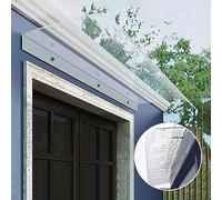 Auvent de porte en polycarbonate transparent - 100 % résistant aux UV - Auvent de fenêtre de terrasse invisible pour une protection et un style améliorés