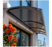 Auvent de porte en polycarbonate transparent, 90 x 200 cm, protection contre les intempéries avec cadre en aluminium antirouille, design moderne pour porte d'entrée, abri extérieur.