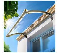 Auvent de porte en polycarbonate transparent - Auvent d'entrée en aluminium - Abri de toit de terrasse - 90 x 200 cm - Protection contre la pluie - Design élégant pour entrée