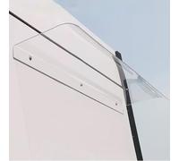 Auvent de porte en polycarbonate transparent durable pour entrée et fenêtres Protection contre les UV et la neige 50 x 160 cm Idéal pour porche et terrasse