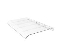 Auvent de porte en polycarbonate transparent élégant pour fenêtre et véranda extérieure, abri pour protection d'entrée (L x l) 50 x 40 cm