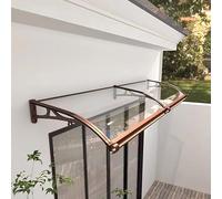 Auvent de porte en polycarbonate transparent pour terrasse, fenêtre et porche, protection contre la pluie et la neige, élégante couverture d'entrée, résistante aux intempéries, installation facile