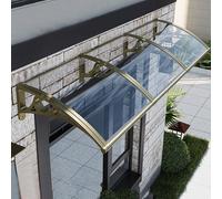 Auvent de porte en polycarbonate transparent, protection UV à 99 %, cadre en aluminium, montage facile, 60 x 500 cm, design élégant pour entrée et extérieur