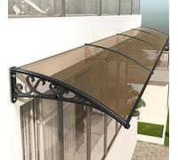 Auvent de porte et de fenêtre marron - 120 x 540 cm - Protection contre la pluie et la neige - Pour terrasse, jardin, porche et toit - Durable et résistant aux intempéries