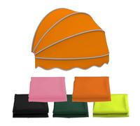Auvent de Porte et fenêtre, auvent en Toile Style dôme pour Portes, Cadre galvanisé Pliable, Protection Contre la Pluie et Le Soleil pour Porte d'entrée de Magasin (Orange, 130 cm/4,27 pi)