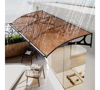 Auvent de porte et fenêtre en polycarbonate résistant aux intempéries avec paris en aluminium silencieux, très résistant, installation facile pour portes d'entrée et fenêtres, protection élégante