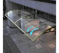 Auvent de Porte et Fenêtre en Polycarbonate,Toit Marquise de Porte d'Entrée en Métal pour Véranda Porche,2.5mm Abri Banne Extérieur,Couverture de Toit,Protection Uv Contre La Pluie,B-60x110cm/24x43in