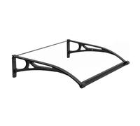 Auvent de Porte et fenêtre, Grand auvent d'évier, auvent de terrasse extérieur, Pare-Soleil Anti-UV, Pluie et Neige, tôle Creuse pour Portes et balcons (Transparent 60 x 60 cm)