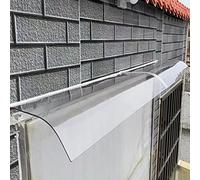 Auvent de porte et fenêtre incurvé en polycarbonate transparent pour terrasse, protection contre la pluie, protection UV, couverture d'entrée élégante, abri extérieur.