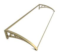 Auvent de Porte et Fenêtre, Protège Votre Entrée des Éléments | Marquise D'entree en Polycarbonate Transparent avec Supports en Aluminium, Protection UV Pluie Neige(60x60cm/24x24in)