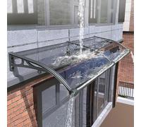 Auvent De Porte Et Fenêtres avec Drainage 60x120cm Marquise Exterieur | Toit Marquise En Polycarbonate, Résistant Pluie Neige UV, Auvent Porte D'entree Pour Terrasse(Gray,80x180cm/31"x71")