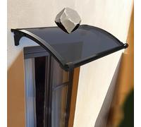 Auvent de Porte et Fenêtres de Jardin Extérieur,Marquise Solaire Abri Banne Entrée,Auvent Marquise en Polycarbonate,Résistante Toit Abri Contre la Pluie et UV,Moderne (65x240cm/26 x94)