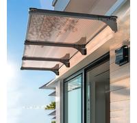 Auvent de Porte et Fenêtres,d'Entrée Résistante Toit Abri Contre la Pluie et UV,Auvent de Véranda Moderne,Marquise Solaire Abri en Polycarbonate,avec Support en Aluminium (50x80cm/20 x31)