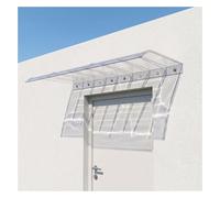 Auvent de Porte et Fenêtres Extérieur,Marquise Polycarbonate,Toit Marquise en Polycarbonate Transparent Isolation Thermique Invisible,pour terrasse, Balcon(W55*L160cm/W 21.6*L62.9in)