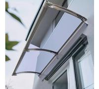 Auvent De Porte Et Fenêtres Extérieure, Store De Fenêtre avec Grande Gouttière, Store De Porte D'entrée avec Support en Aluminium, Terrasse Toit Abri Protection Contre (66x127cm/26x50in,A)