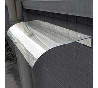 Auvent de Porte et Fenêtres Invisible 40 80 100 120 150 200cm Auvent de Porte en Polycarbonate Marquise d'entrée Toit Abri Protection Marquise Solaire de Terrasse Résistante(Clear,35x160cm)